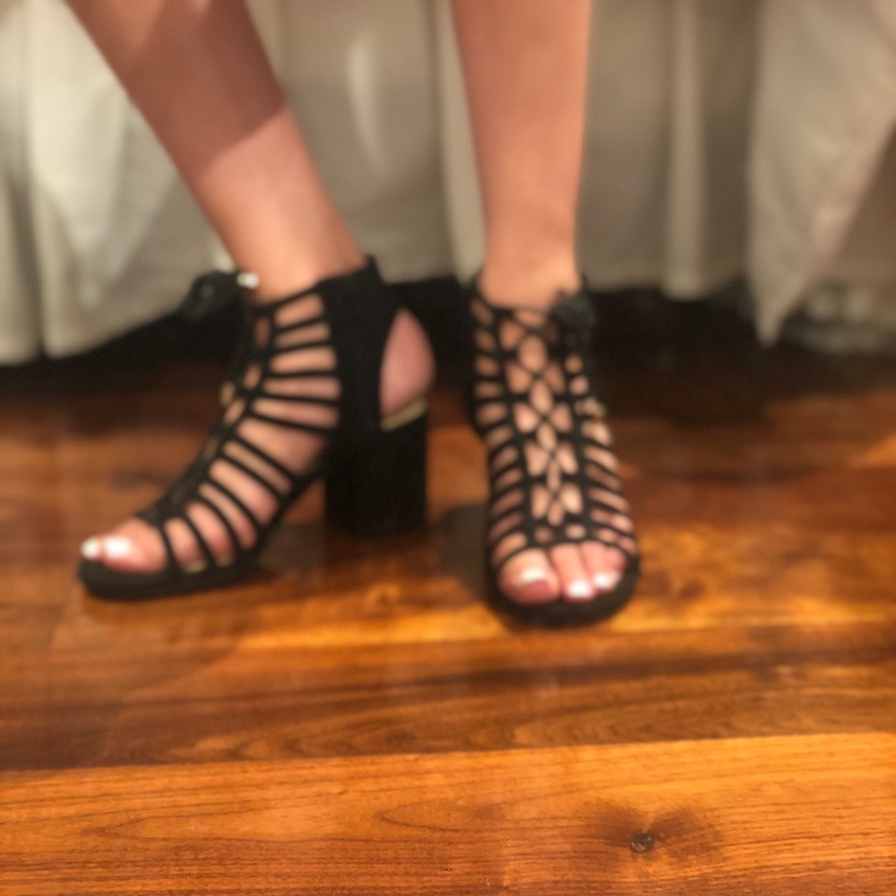 CityClassified chunky heels.